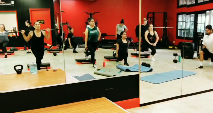 Strength and conditioning work during a class